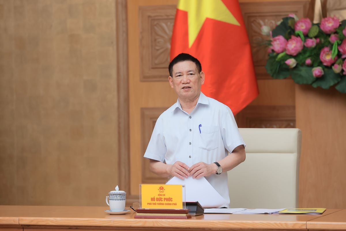 Phó Thủ tướng Hồ Đức Phớc phát biểu tại cuộc họp