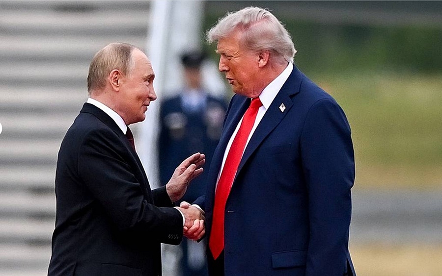 Tổng thống Putin trong một lần gặp gỡ người đồng cấp Trump. Ảnh: TASS.