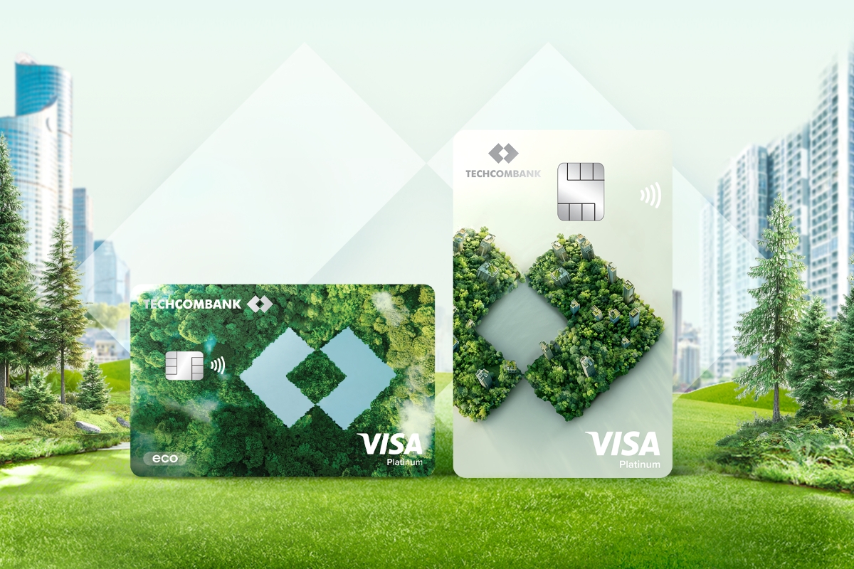 Techcombank Visa Eco - bộ đôi thẻ xanh theo dõi dấu chân carbon đầu tiên tại Việt Nam