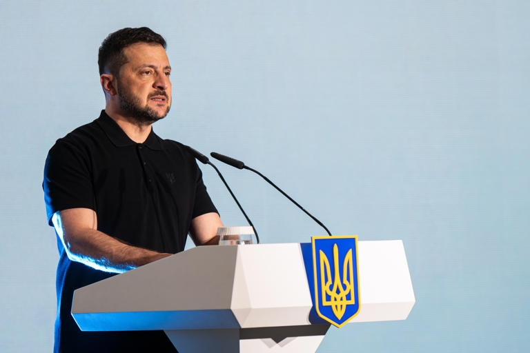 Tổng thống Ukraine Zelensky. Ảnh: Getty