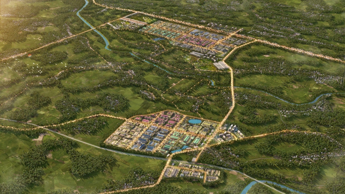 Phối cảnh Khu công nghiệp Tây Bắc Hồ Xá