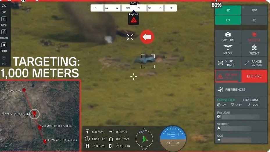 UAV C100 của PDW chỉ thị mục tiêu mặt đất cho tiêm kích F-35A. Ảnh: PDW