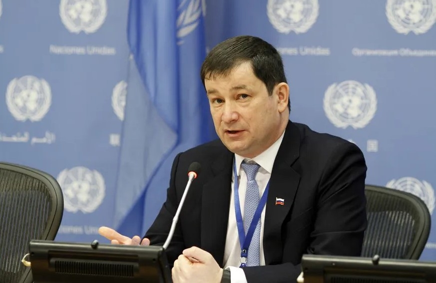Phó đại diện thường trực thứ nhất của Nga tại Liên hợp quốc Dmitry Polyansky. Ảnh: Xinhua