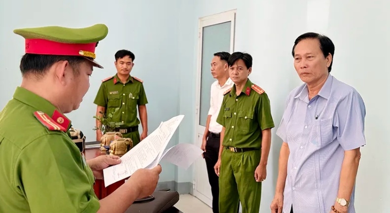 Ông Đào Văn Ngọc tại cơ quan công an