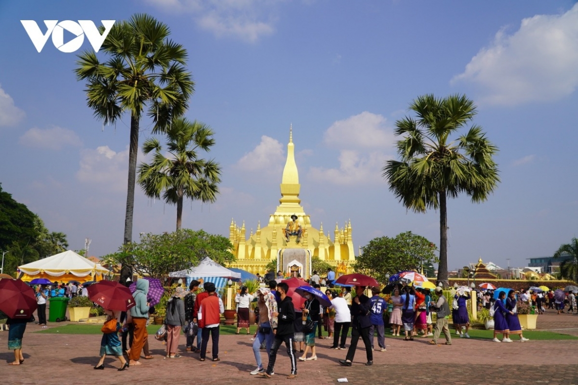 Một địa điểm thu hút du khách tại Vientiane, Lào