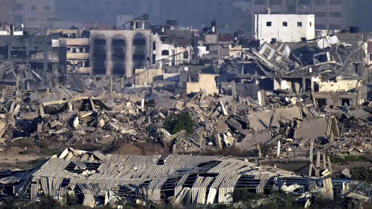 Một khu vực của dải Gaza nhìn từ phía Nam Israel - Ảnh: AP