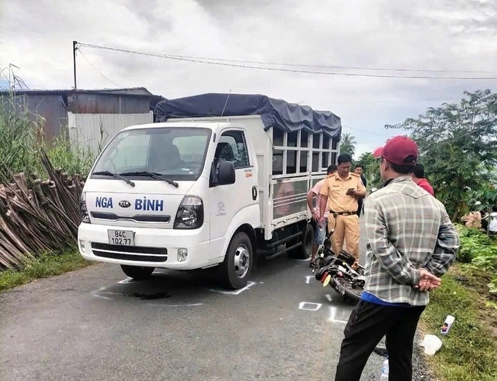 Hiện trường vụ tai nạn.