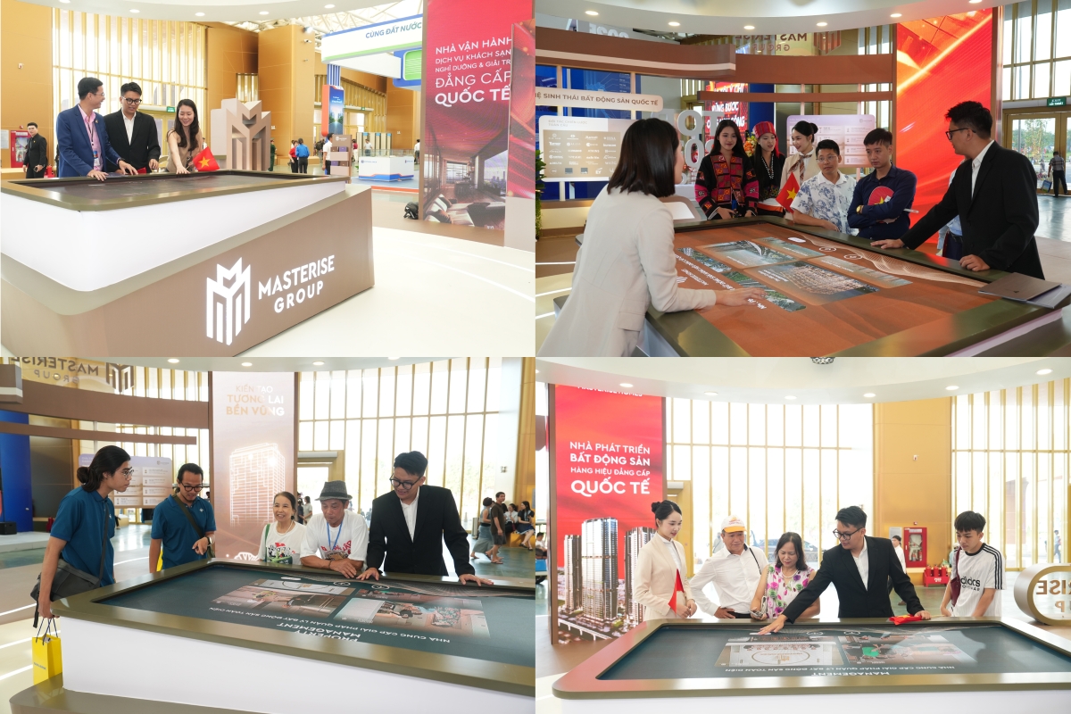 Khu vực trải nghiệm LED tương tác là điểm nhấn ấn tượng của khu trưng bày