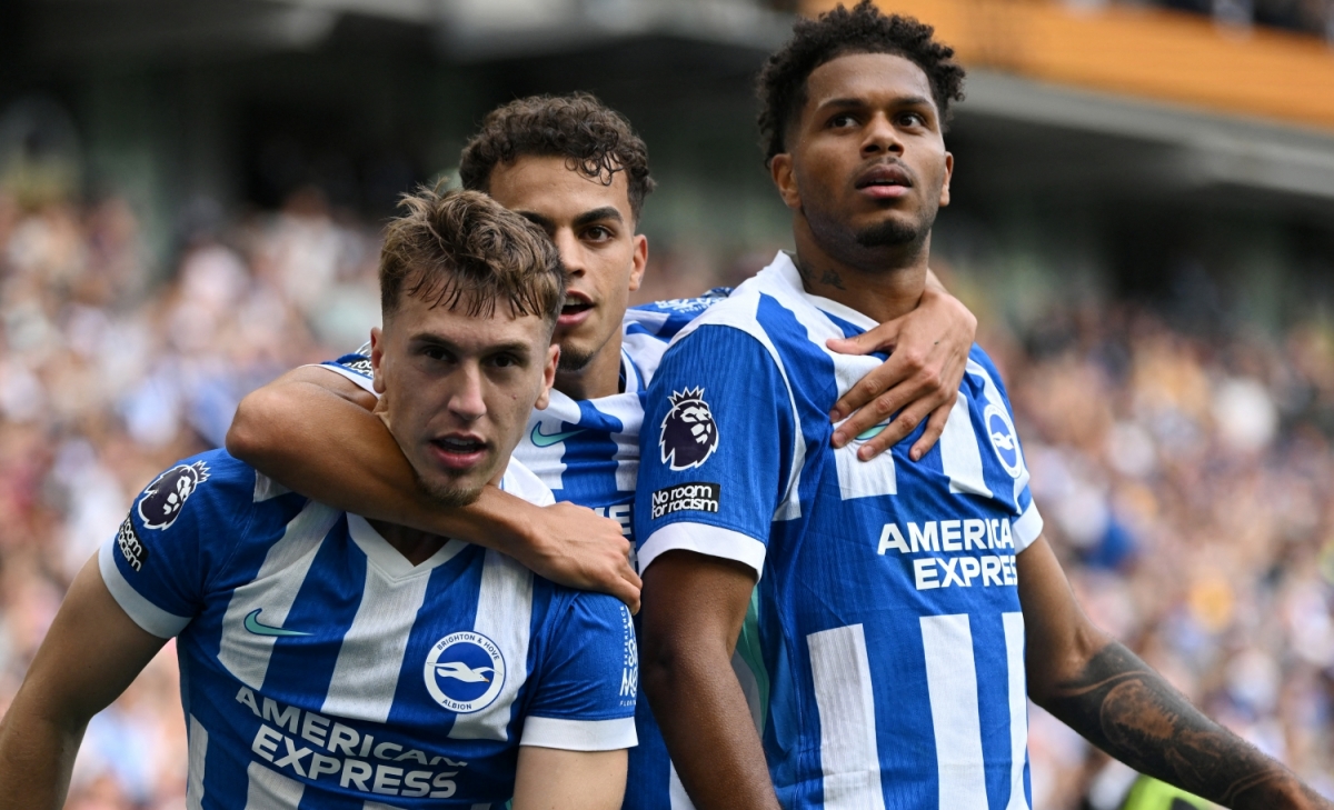 Brighton đã có màn ngược dòng ấn tượng trước Man City (Ảnh: Reuters).