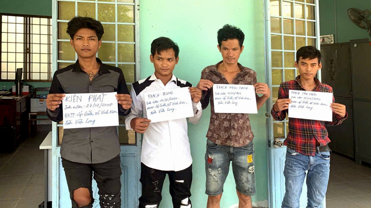 Kiên Phát, Thạch Trung, Thạch Ngọc Chinh, Thạch Sâm Niên (Ảnh: Công xã Vinh Kim)