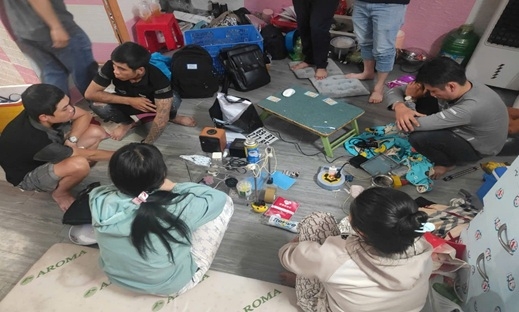 Nhiều đối tượng sử dụng chất ma túy trái phép.