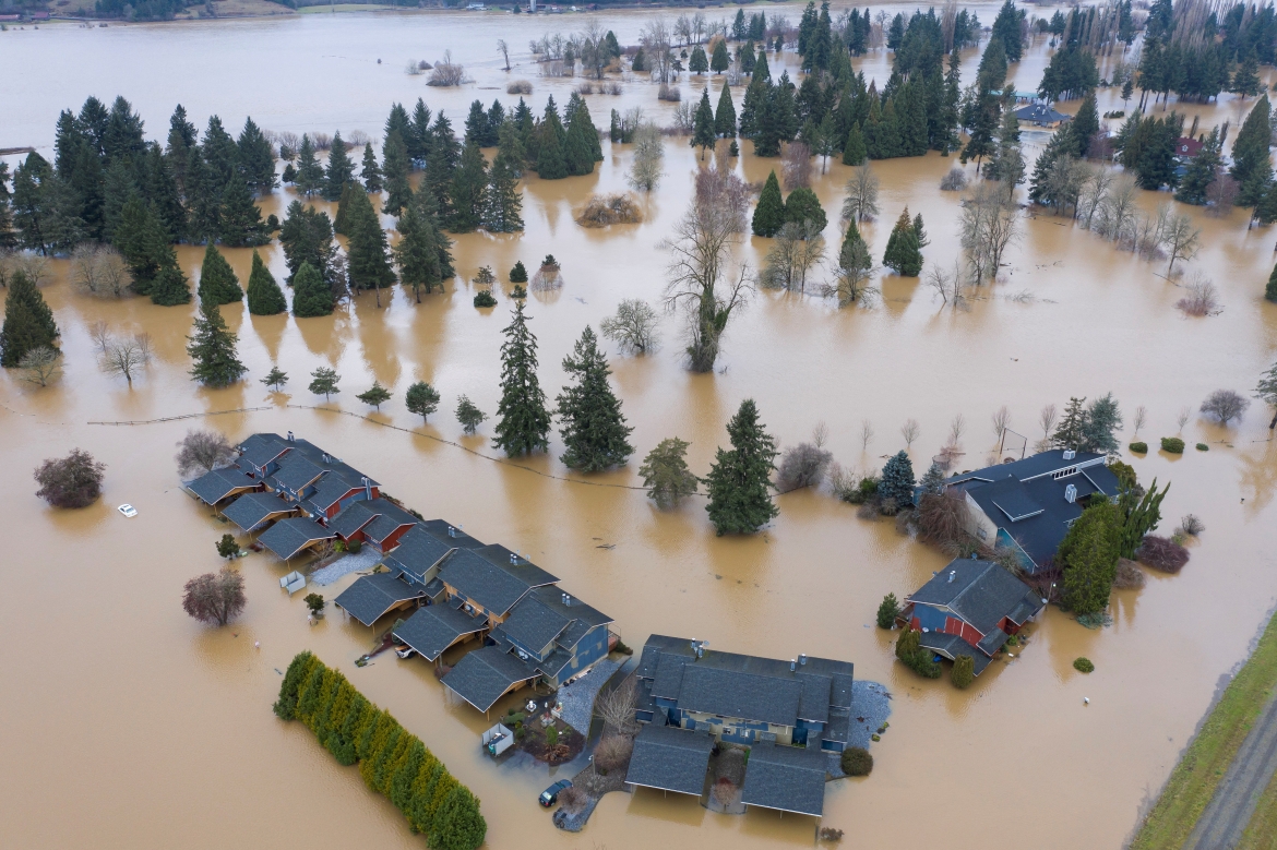 Ngập lụt ở Chehalis, Washington tháng 7/2022. Ảnh: Reuters