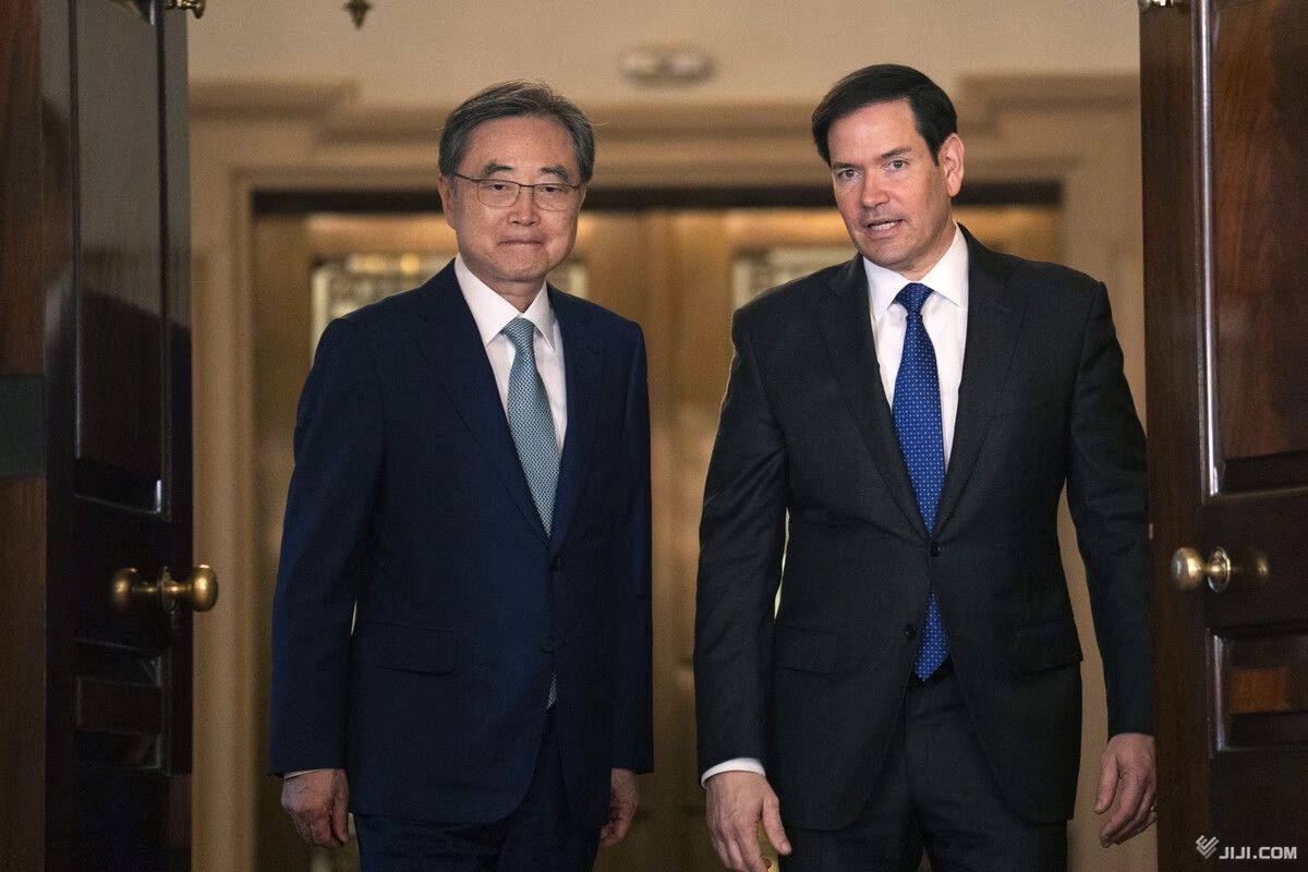 Ngoại trưởng Hàn - Mỹ. (Ảnh: Jiji Press)