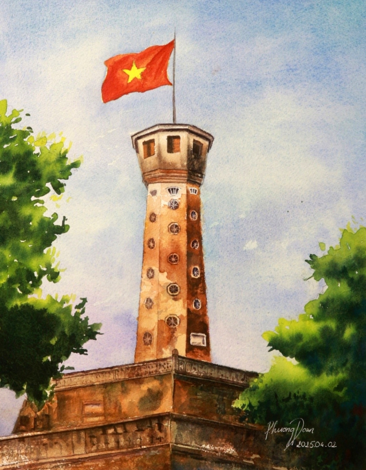 Tác phẩm: Cột cờ Thủ Đô của tác giả Đoàn Linh Phương