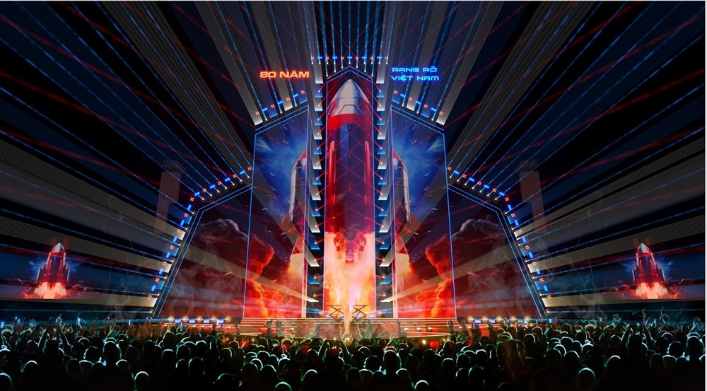 Sân khấu chương trình hứa hẹn sẽ mang đến nhiều cảm xúc cho khán giả tham dự.