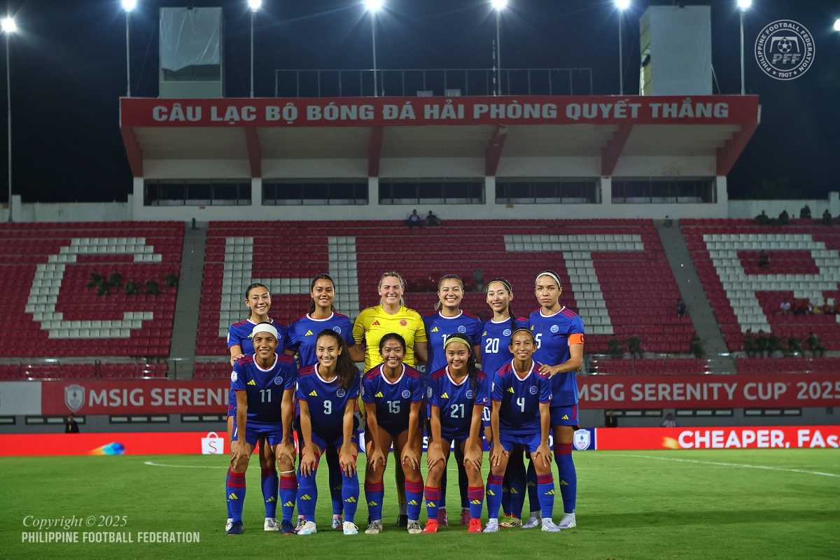 ĐKVĐ Philippines bị loại từ vòng bảng ASEAN Cup nữ 2025. (Ảnh: PFF). 