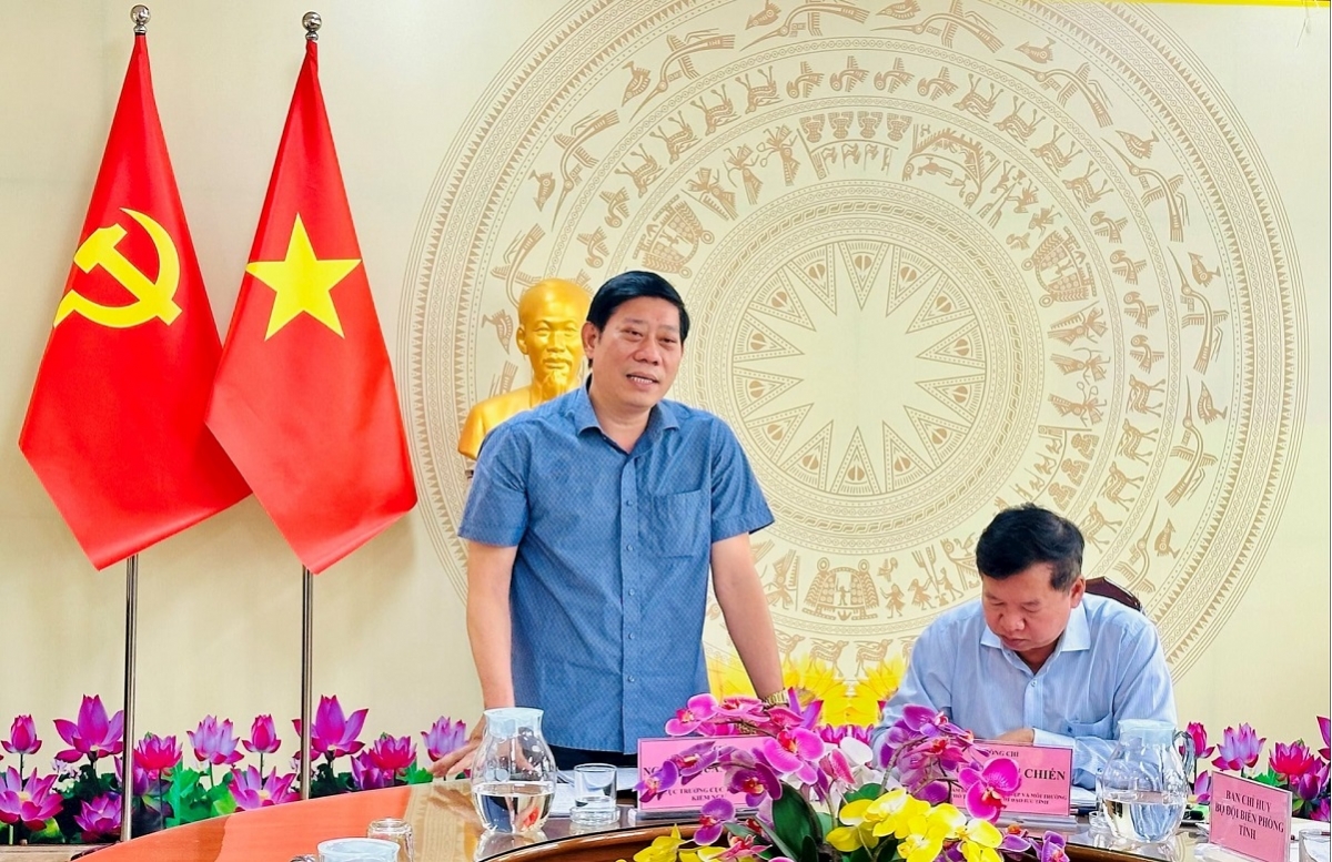 Phó Cục trưởng Cục Thủy sản và Kiểm ngư Nguyễn Quang Hùng phát biểu tại buổi làm việc. Ảnh: K.H