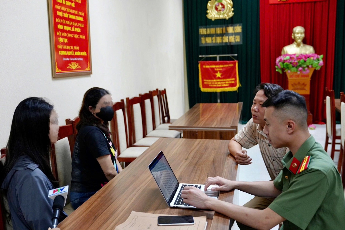 Công an tỉnh Phú Thọ giải cứu thành công cháu gái bị bắt cóc qua mạng sau gần 40 phút nhận tin báo. Ảnh CAPT.