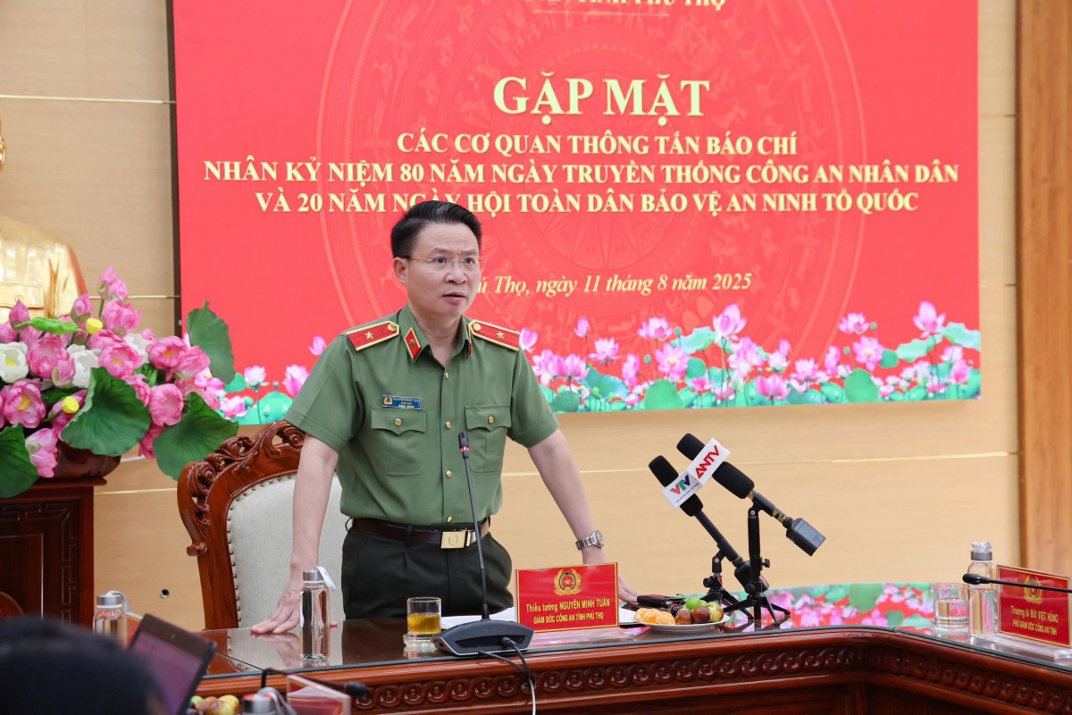 Thiếu tướng Nguyễn Minh Tuấn, Giám đốc Công an tỉnh Phú Thọ. Ảnh CAPT.