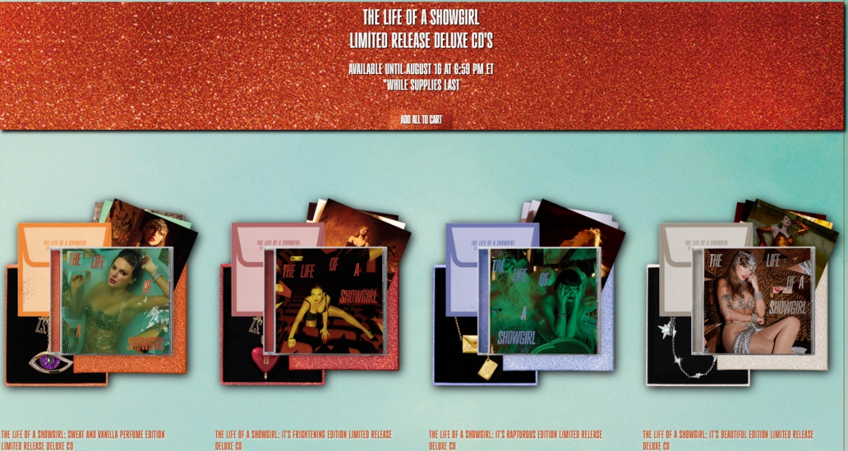 Rạng sáng 14/8 (giờ Việt Nam), website chính thức bất ngờ xuất hiện 4 chiếc bìa album CD deluxe giới hạn. Những phiên bản vật lý này sẽ được mở đặt trước vào ngày 17/8. 