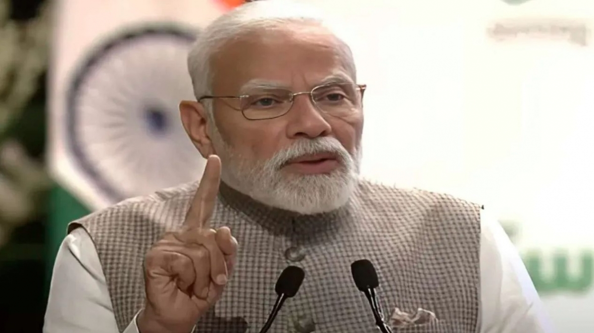 Thủ tướng Narendra Modi phát biểu tại một sự kiện ngày 7/8 tại Thủ đô New Delhi. Ảnh: PTI