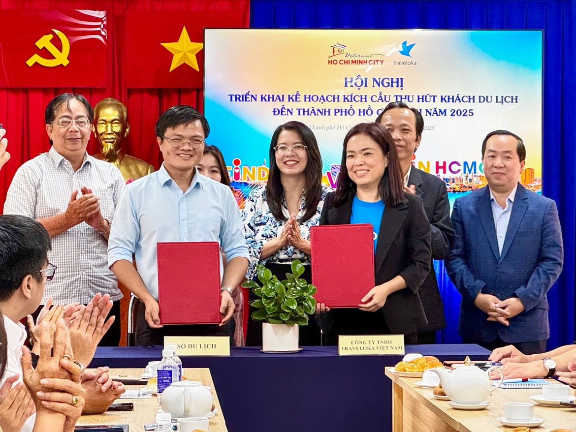 Sở Du lịch TP.HCM công bố chương trình hợp tác với các nền tảng du lịch trực tuyến. Nguồn: Sở Du lịch TP.HCM