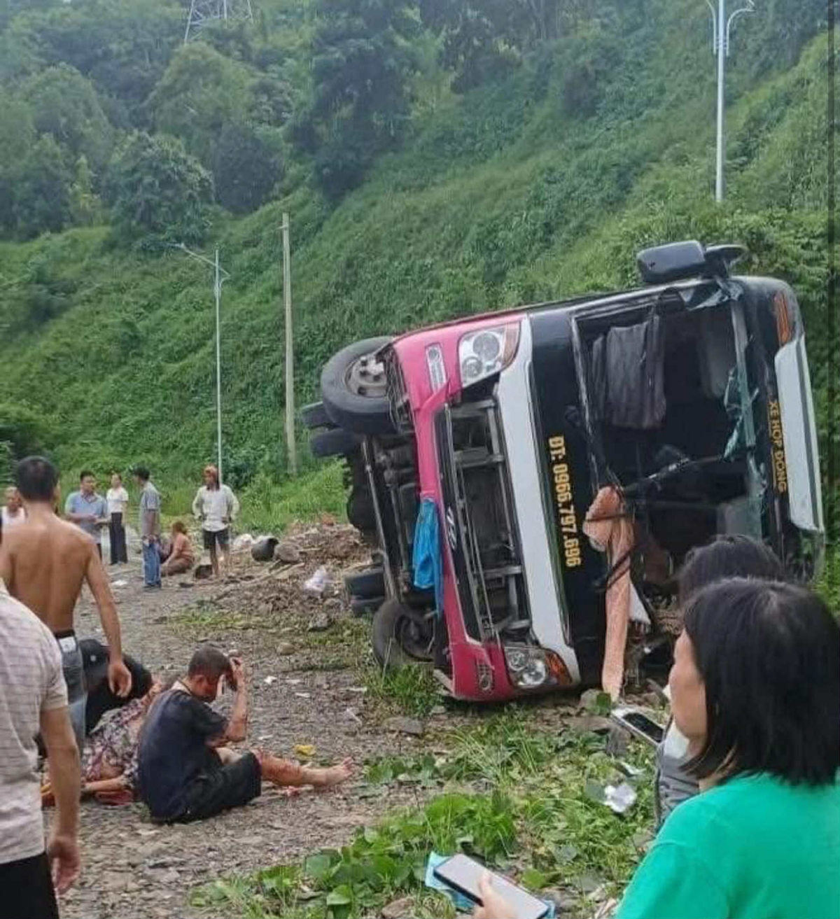 Hiện trường vụ tai nạn.