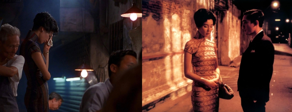 Những bộ váy sườn xám của Trương Mạn Ngọc dịch chuyển dần từ tươi sáng sang trầm tối, phản ánh diễn biến tâm trạng của nhân vật. (Ảnh: Jet Tone Films)