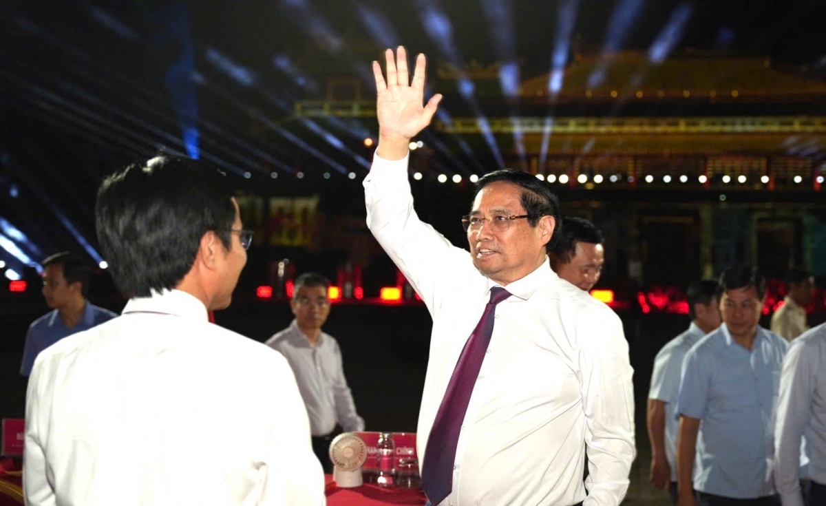 Thủ tướng Chính phủ Phạm Minh Chính dự điểm cầu ở Huế