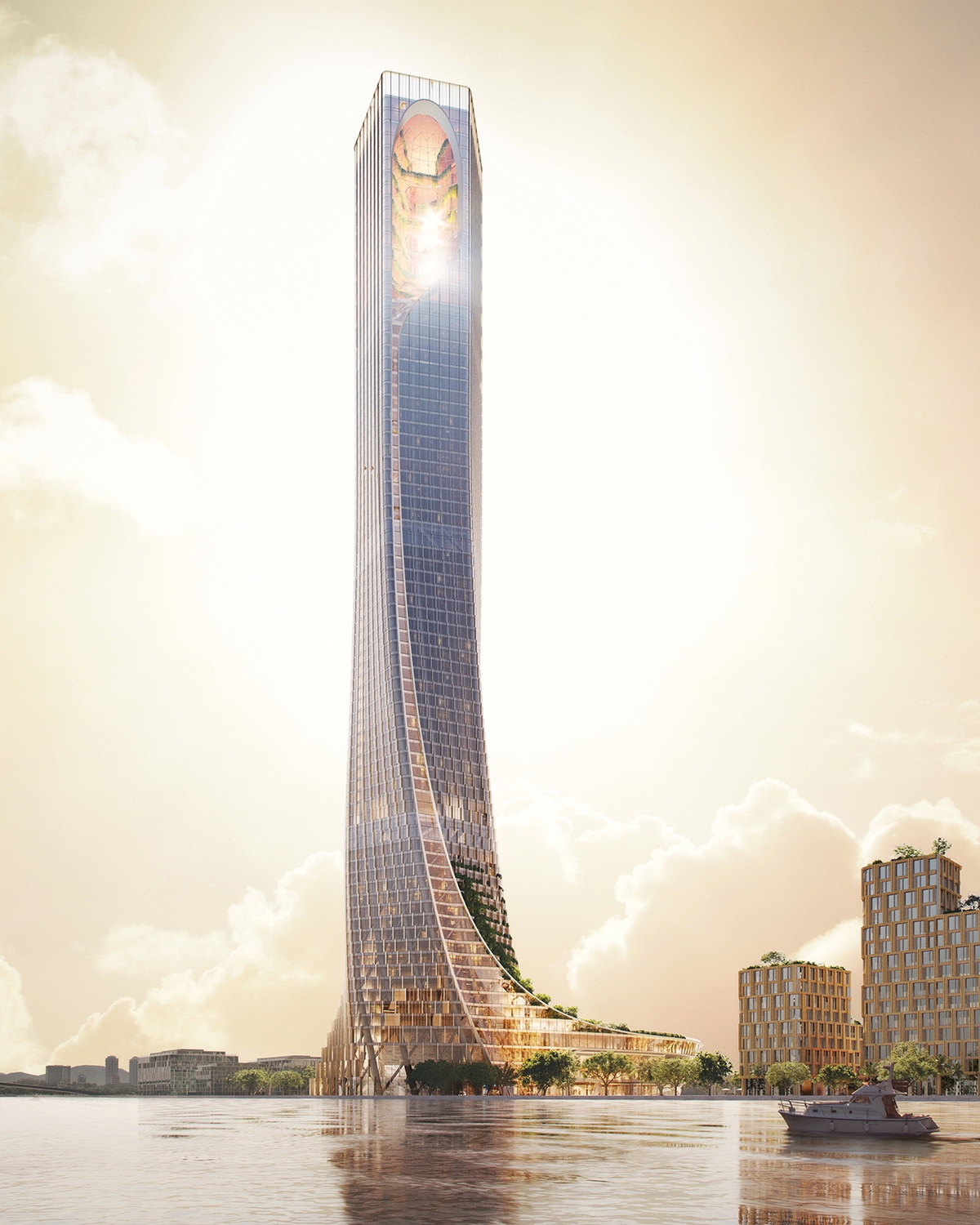 Tòa tháp biểu tượng của dự án Da Nang Downtown và biểu tượng của thành phố trong tương lai