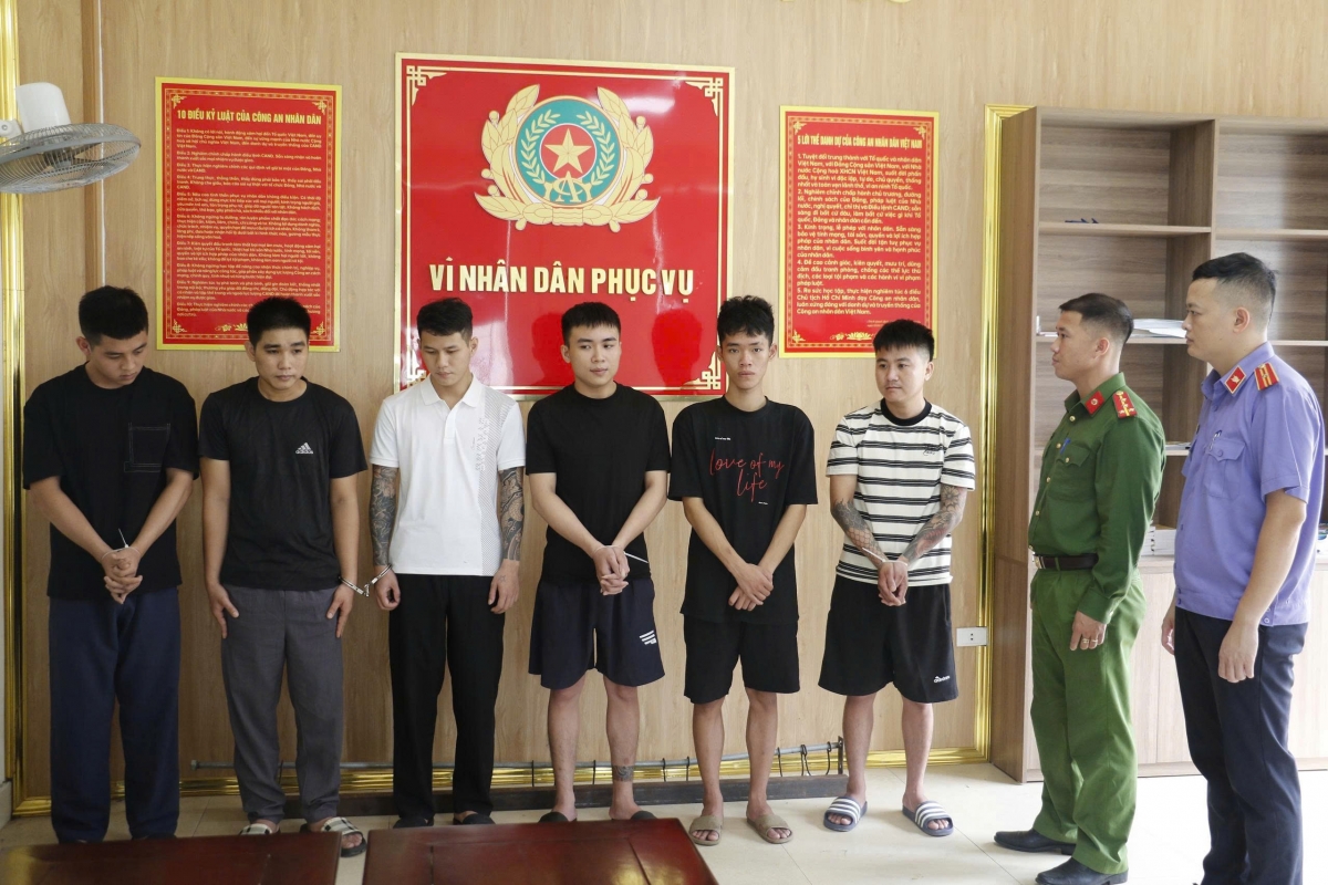 Các đối tượng trong chuyên án bị bắt giữ.