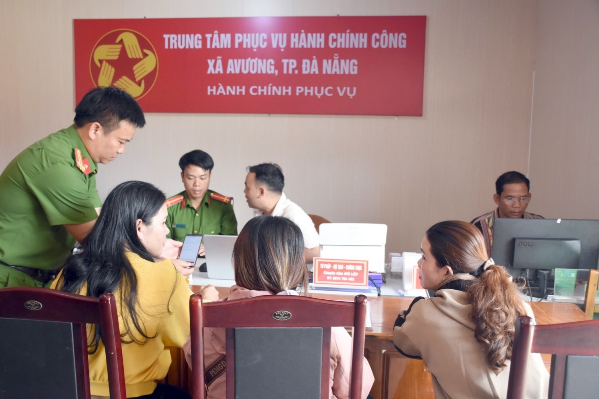 Trung tâm Phục vụ hành chính công xã A Vương, thành phố Đà Nẵng. Ảnh Đình Thiệu