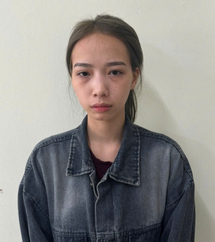 Đối tượng Hà Thị Lai Hạ tại cơ quan Công an.