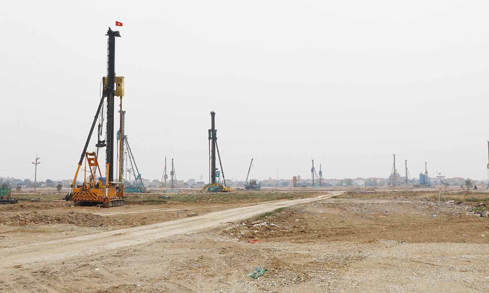 Công trường dự án Cảng hàng không quốc tế Gia Bình (Bắc Ninh)