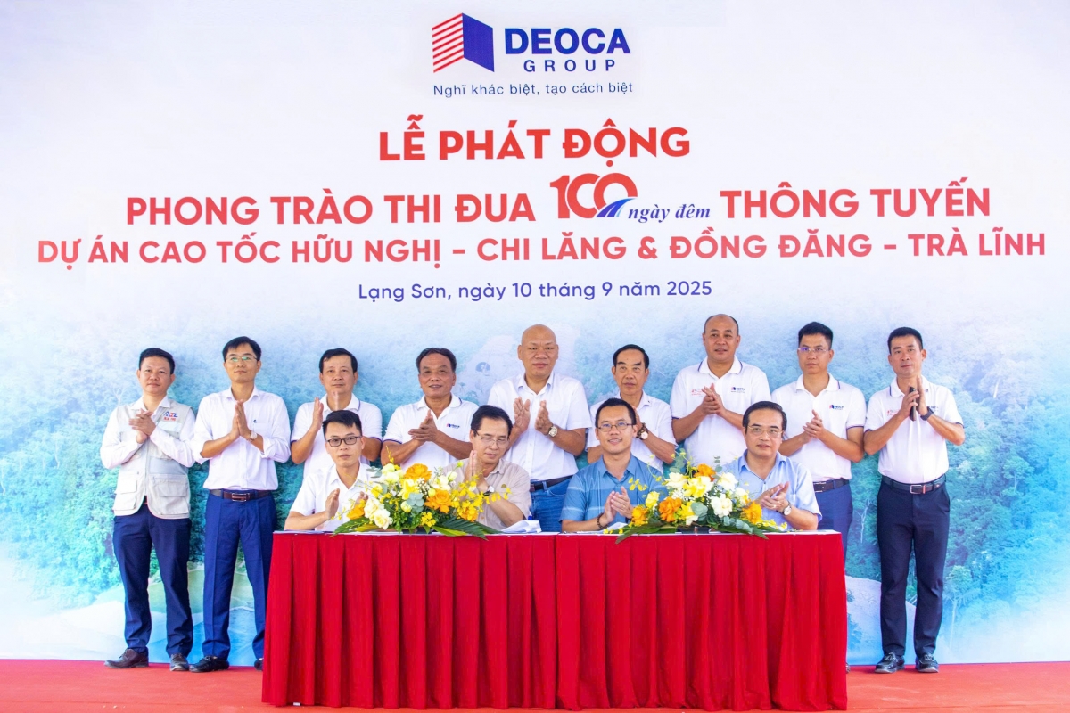 Liên danh nhà đầu tư do Tập đoàn Đèo Cả đứng đầu đã phối hợp với các doanh nghiệp dự án và nhà thầu tổ chức Lễ phát động phong trào thi đua cao điểm “100 ngày đêm thông tuyến dự án cao tốc Hữu Nghị - Chi Lăng và Đồng Đăng – Trà Lĩnh”.