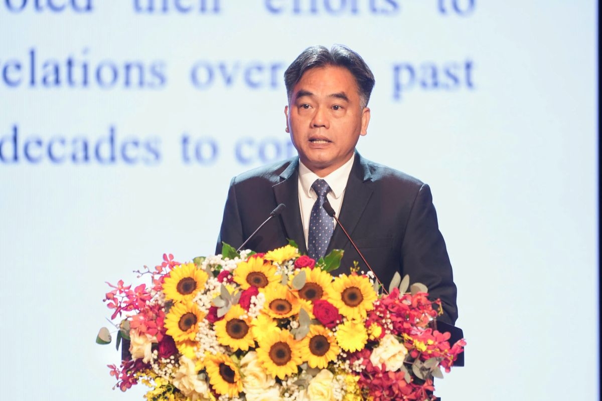 Ông Nguyễn Lộc Hà, Phó Chủ tịch UBND TP.HCM phát biểu tại lễ kỷ niệm (ảnh: H.H)