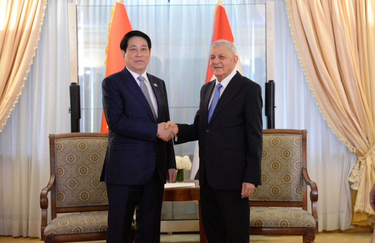 Chủ tịch nước Lương Cường và Tổng thống Iraq Abdul Latif Rashid