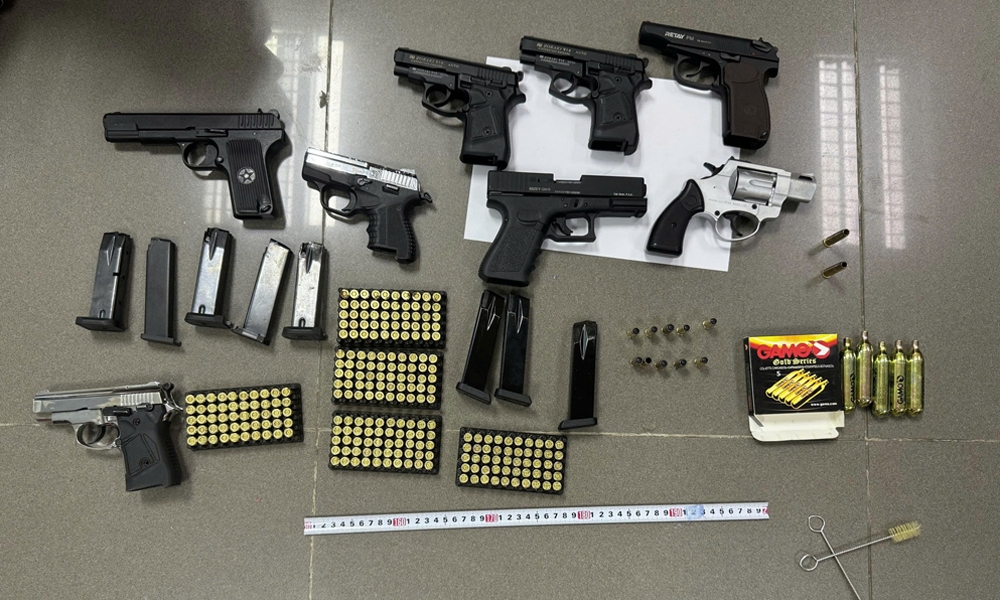 Súng, đạn được cơ quan công an thu giữ