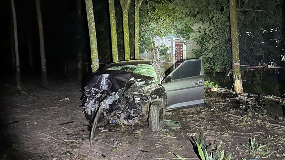 Chiếc xe bị hư hỏng nặng