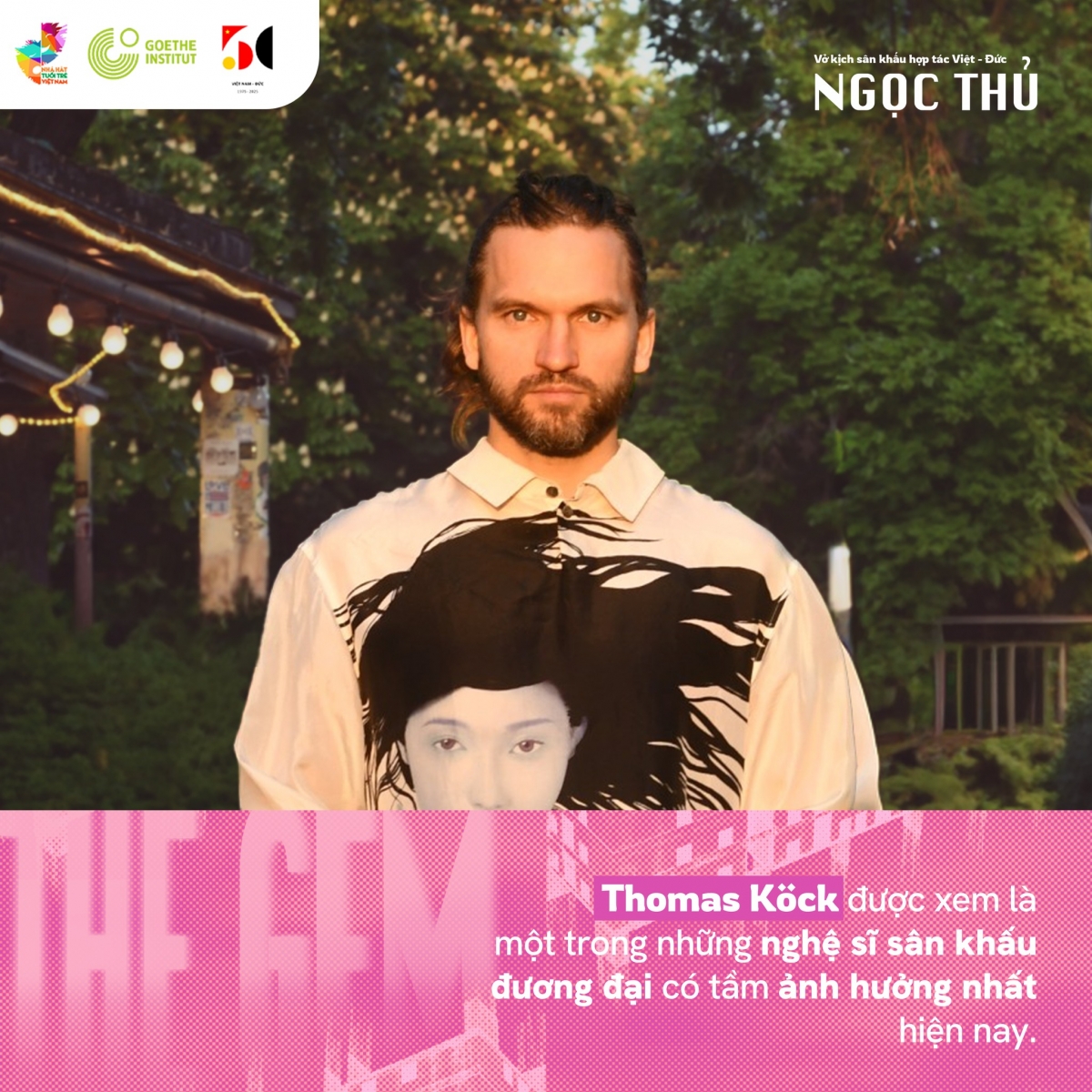 Nhà viết kịch Đức nổi tiếng Thomas Köck. Ảnh: Nhà hát Tuổi trẻ Việt Nam