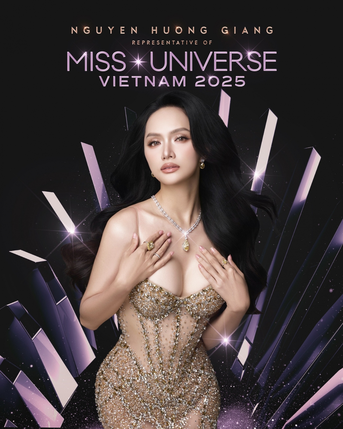 Hoa hậu Hương Giang là đại diện Việt Nam tại đấu trường Miss Universe 2025. Ảnh: Miss Universe Vietnam