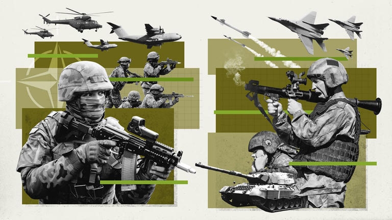 Nga - NATO: Bên nào đang nắm ưu thế trên bàn cân sức mạnh quân sự?. Ảnh: Getty
