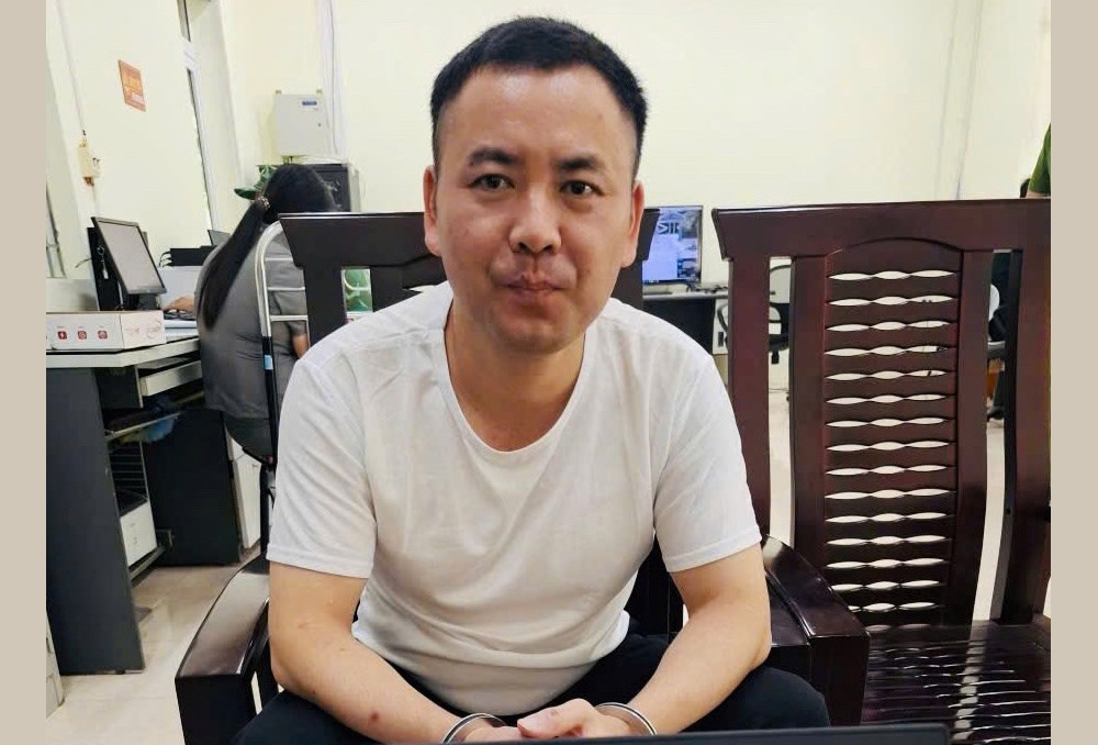 Đối tượng Nhất tại cơ quan công an