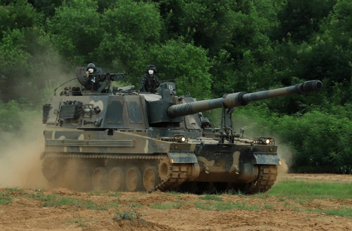 Pháo tự hành K9 của quân đội Hàn Quốc. Ảnh: Bộ Quốc phòng Hàn Quốc