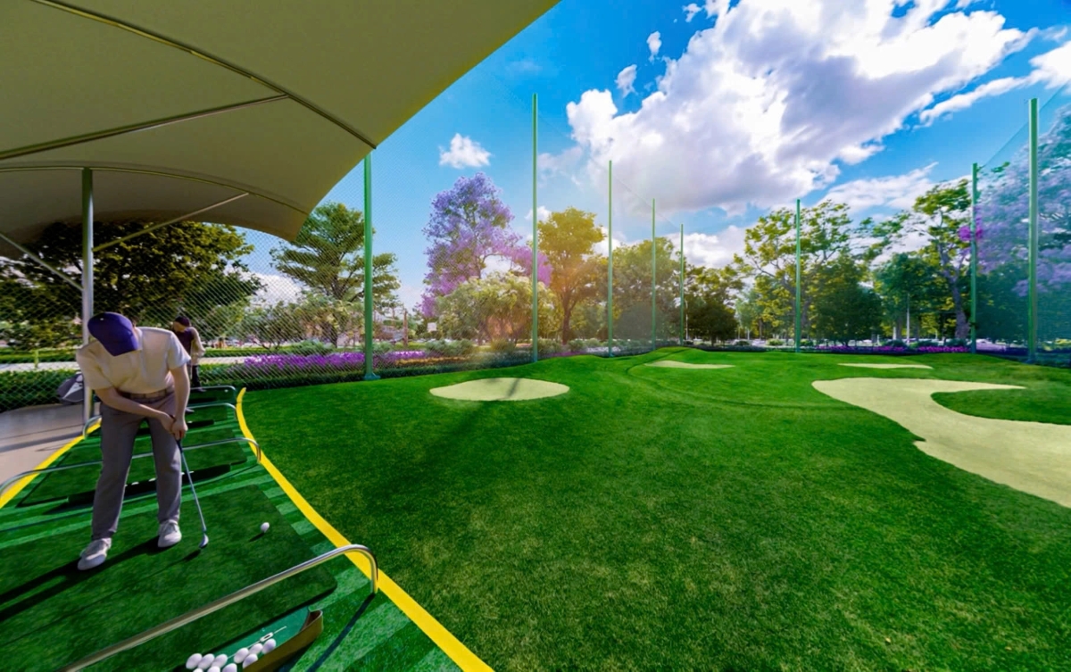 Công viên thể thao 20.000 m2 tại Eurowindow Sport Garden quy tụ hơn 20 bộ môn thể thao trong nhà và ngoài trời: sân tập golf, sân tennis, sân bóng rổ, bể bơi 4 mùa, sân pickleball