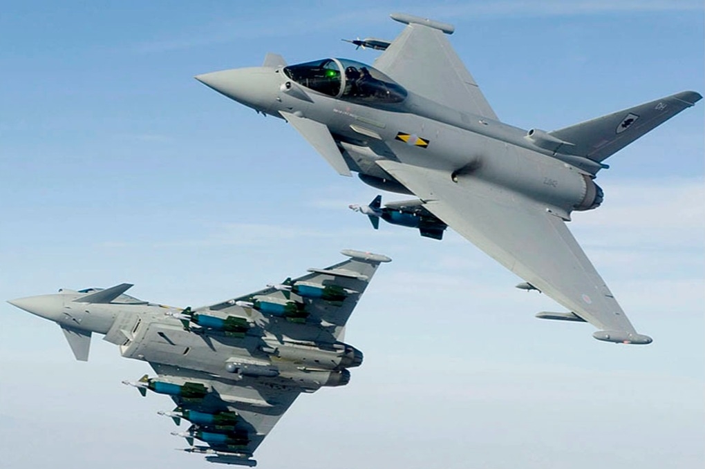 Các máy bay chiến đấu Typhoon của Không quân Hoàng gia Anh. Ảnh: Military