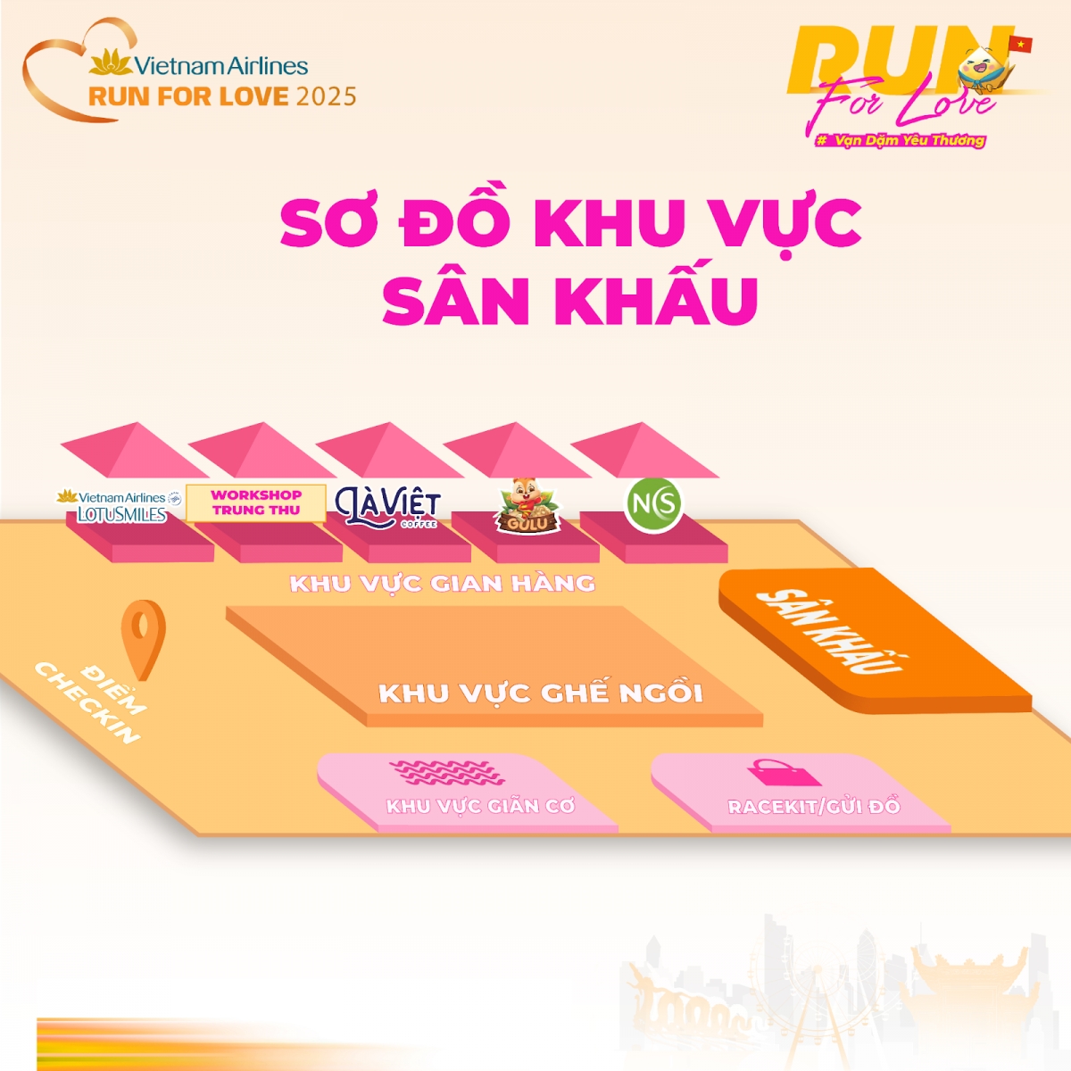 Khu gian hàng sôi động với đủ ẩm thực, cà phê, và workshop Trung thu, biến sự kiện thành một lễ hội đúng nghĩa. 