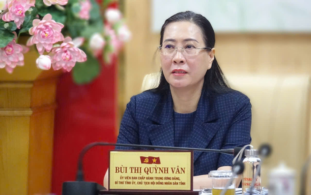 Bà Bùi Thị Quỳnh Vân, Bí thư Tỉnh ủy Quảng Ngãi