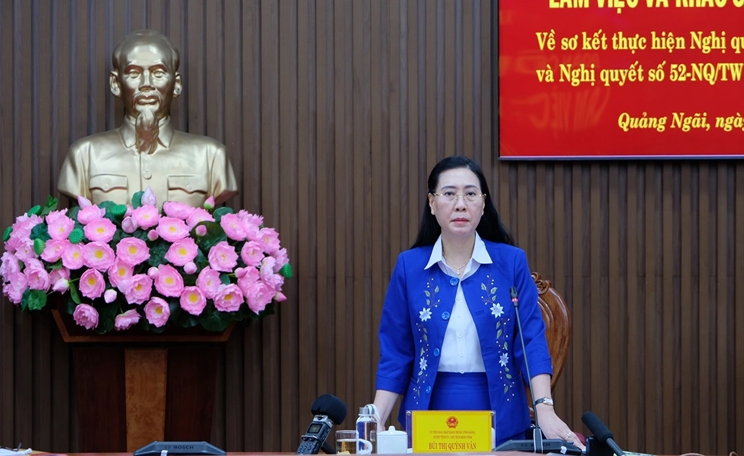 Bà Bùi Thị Quỳnh Vân, Bí thư Tỉnh ủy Quảng Ngãi