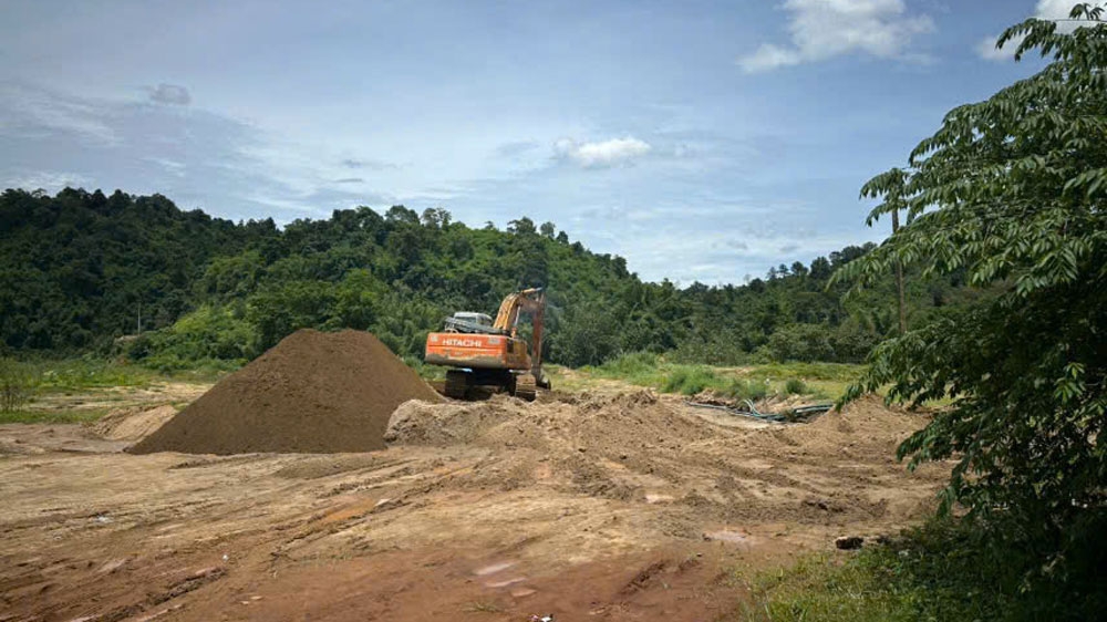 Số cát đã được hút lên bờ 